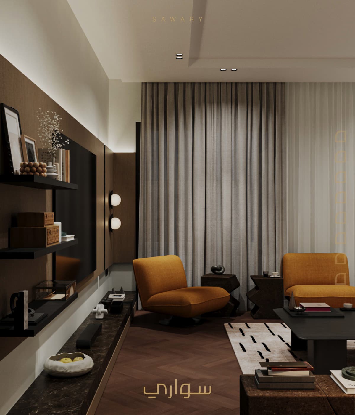 تصميم شقة سكنية